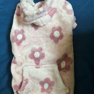 Pink Floral Dog Hoodie